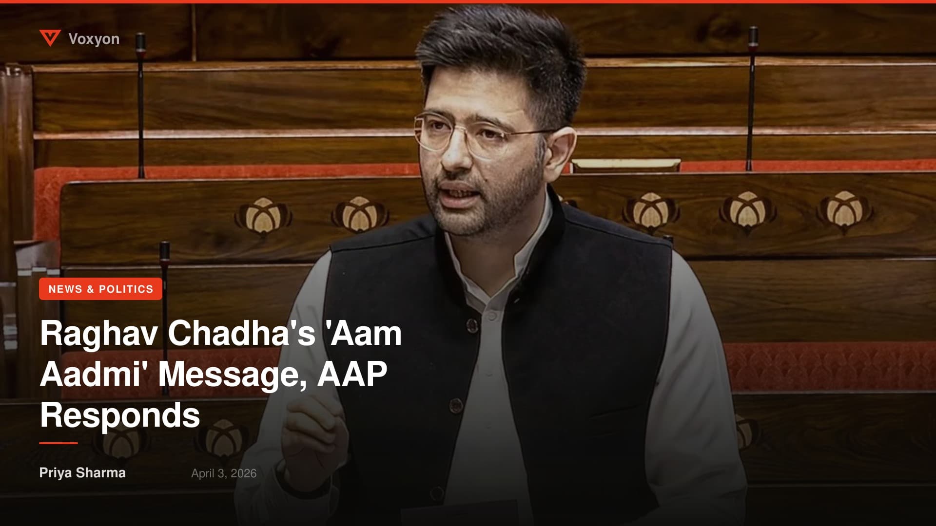 Raghav Chadha's 'Aam Aadmi' Message, AAP Responds